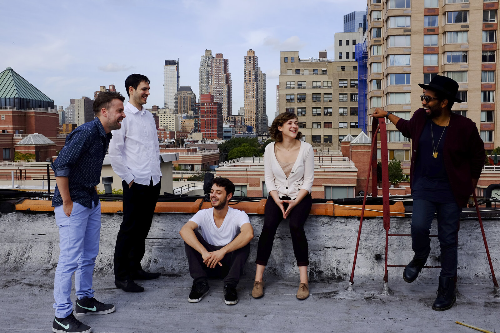 The Lighthouse band on a New York rooftop